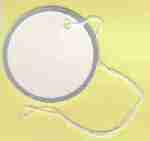 blank round tag with string